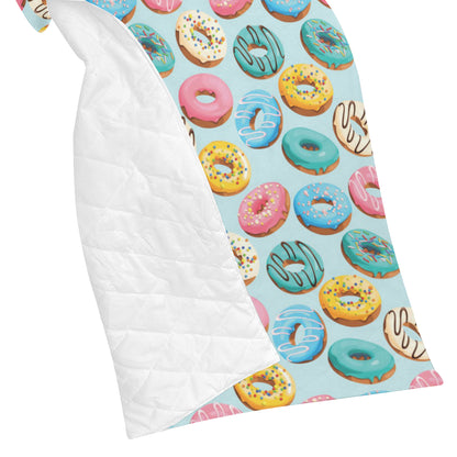Donut Pattern Print Design DN05 Premium Quilt