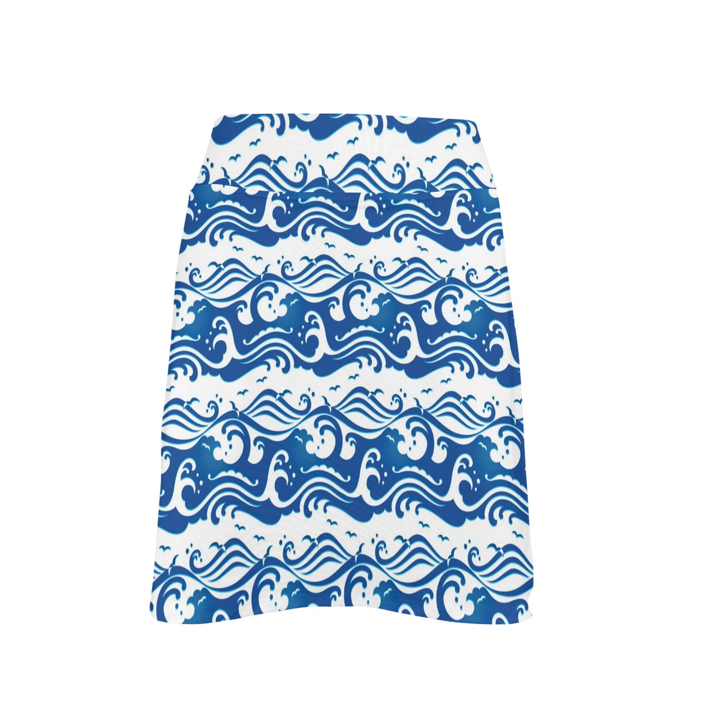 Wave Print Design LKS303 17" Golf & Pickleball Skort with Pockets