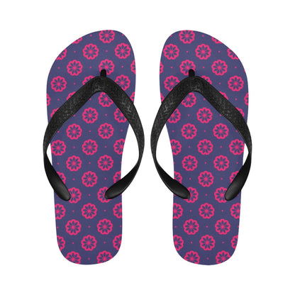 Water Lily Print Design LKS301 Flip Flops