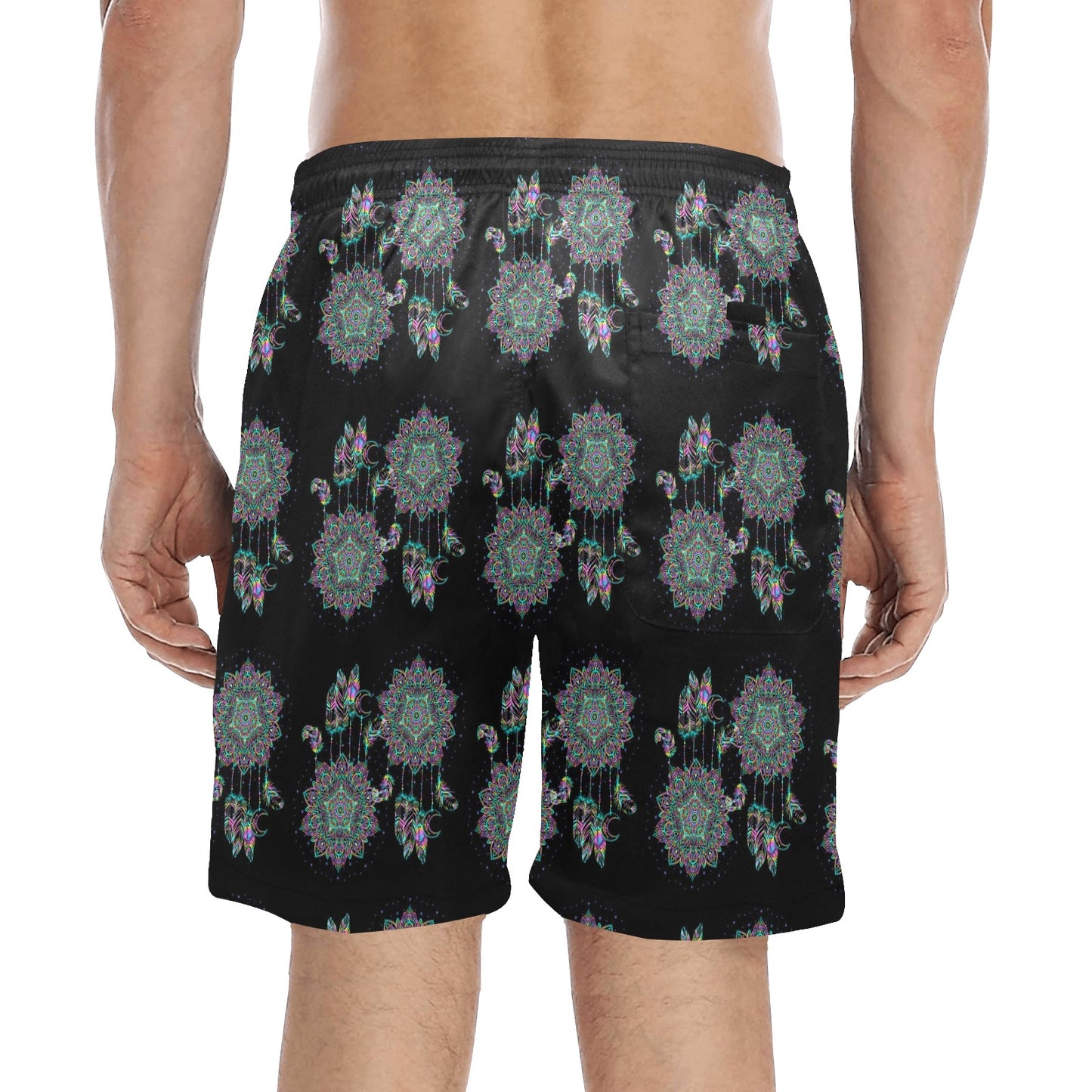 Dream Catcher Colorful Hand Draw Men's Swim Trunks Beach Shorts