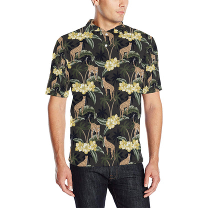 Cheetah Pattern Print Design 04 Men Polo Shirt