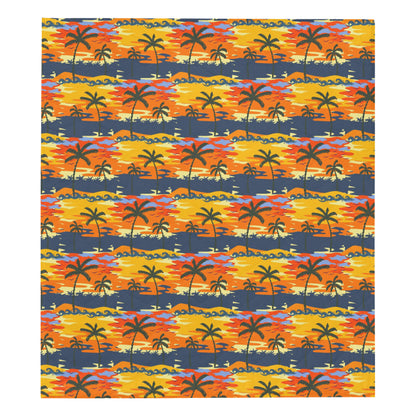 Palm Tree Pattern Print Design PT010 Premium Quilt