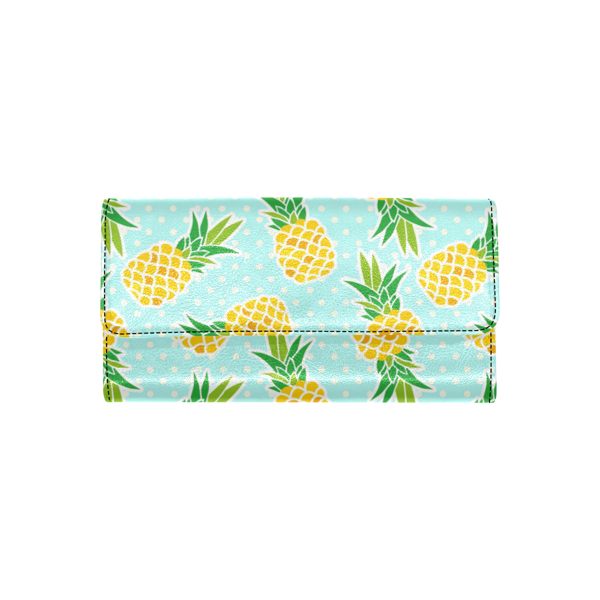 Pineapple Pattern Print Design PP01 Women's Trifold Wallet