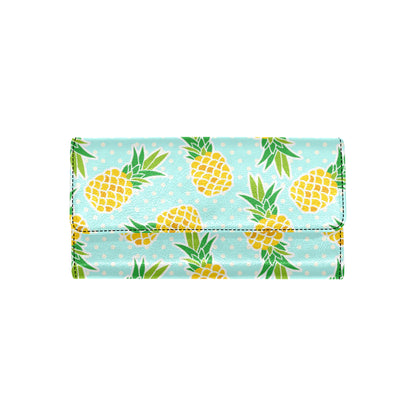 Pineapple Pattern Print Design PP01 Women's Trifold Wallet