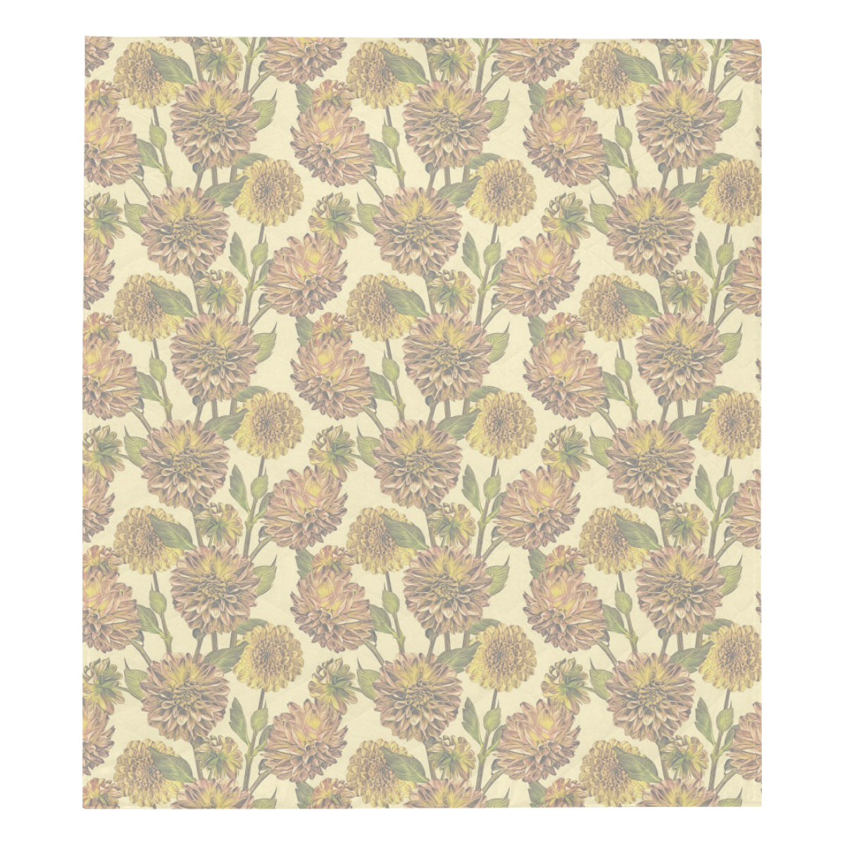Dahlia Pattern Print Design DH09 Premium Quilt