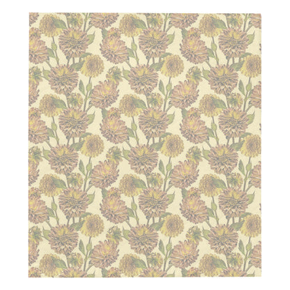 Dahlia Pattern Print Design DH09 Premium Quilt