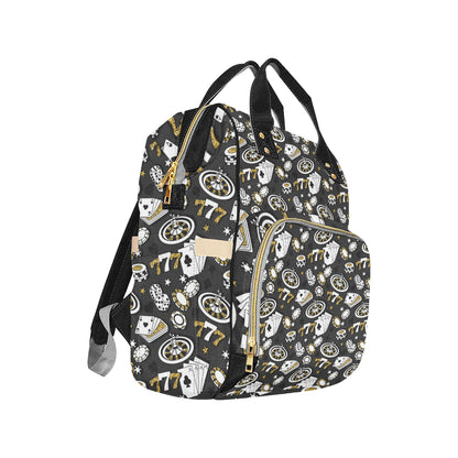 Casino Pattern Print Design 05 Diaper Bag Backpack