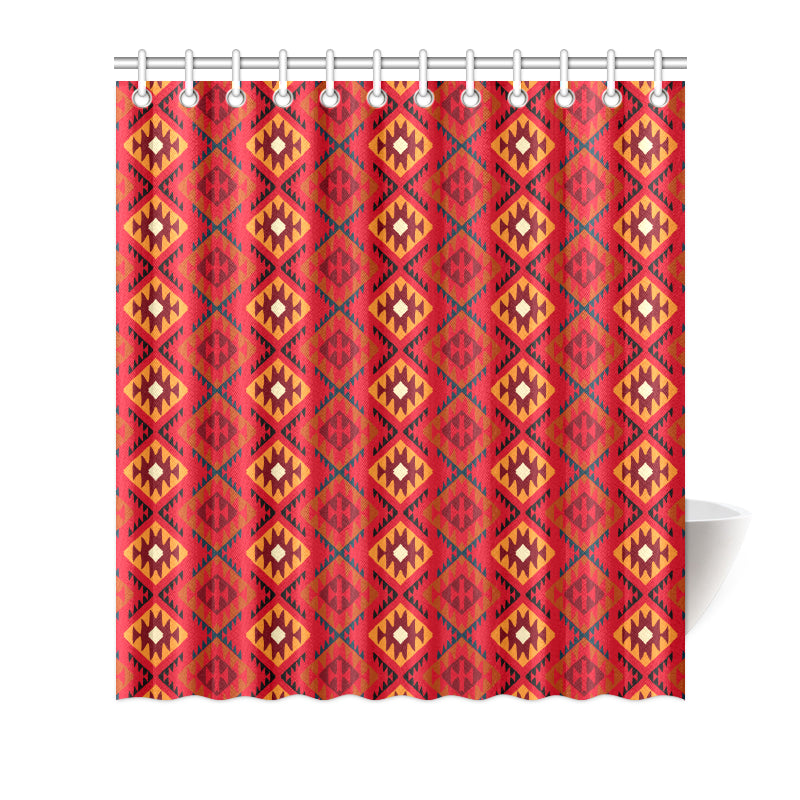 Aztec Pattern Print Design 06 Shower Curtain