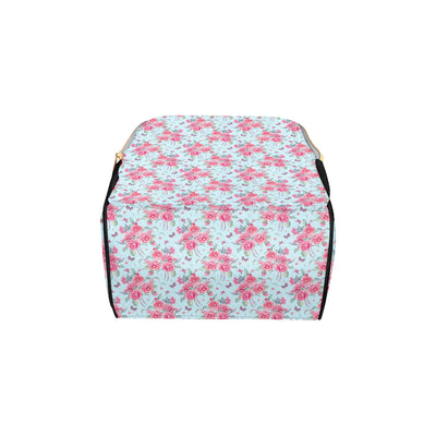 Camellia Pattern Print Design 01 Diaper Bag Backpack