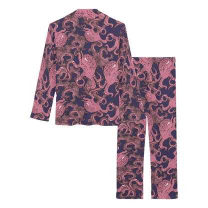 Octopus Pattern Print Design A03 Women's Long Pajama Set
