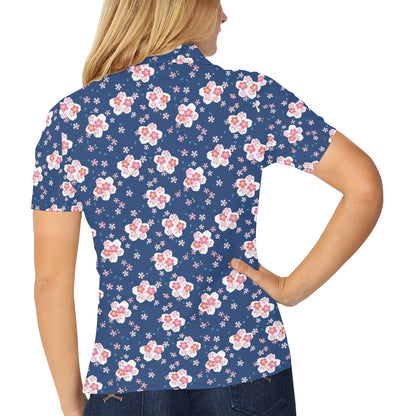 Sakura Print Design LKS306 Women's Polo Shirt