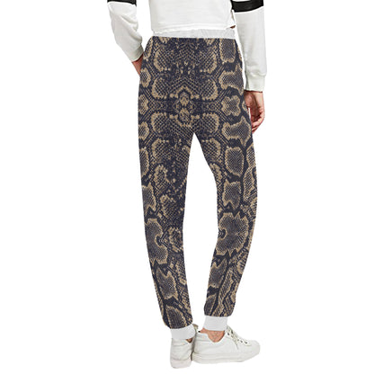 Snake Skin Pattern Print Unisex Sweatpants