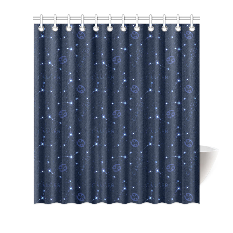 Cancer Zodiac Pattern Print Design 05 Shower Curtain