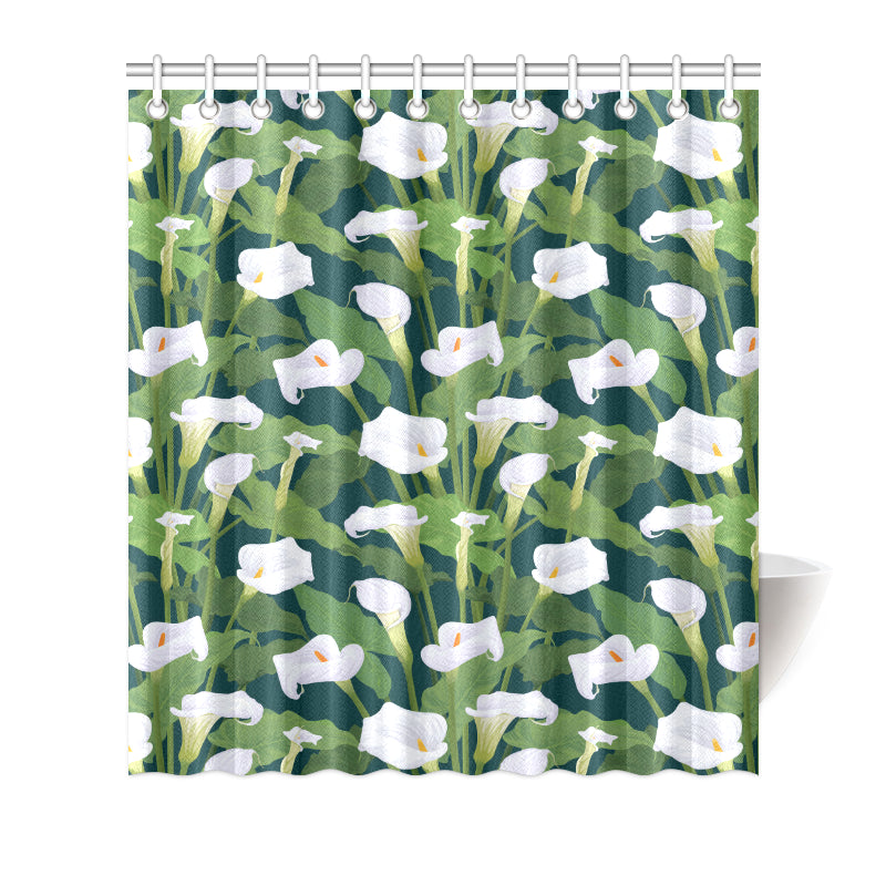 Lily Pattern Print Design 04 Shower Curtain