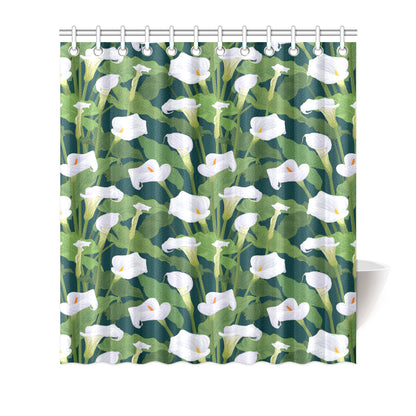 Lily Pattern Print Design 04 Shower Curtain