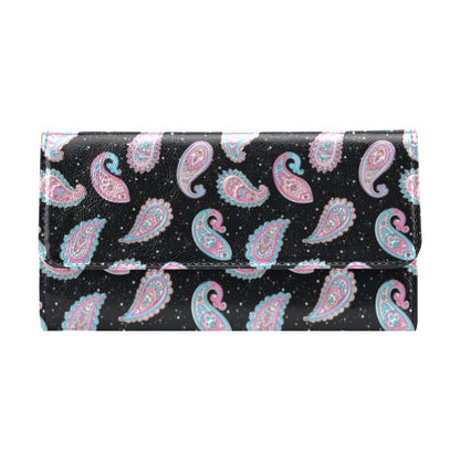 Paisley Pink Design Mandala Print Women's Trifold Wallet