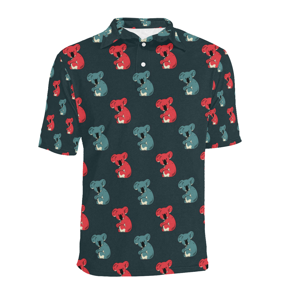 Koala Pattern Print Design 02 Men Polo Shirt