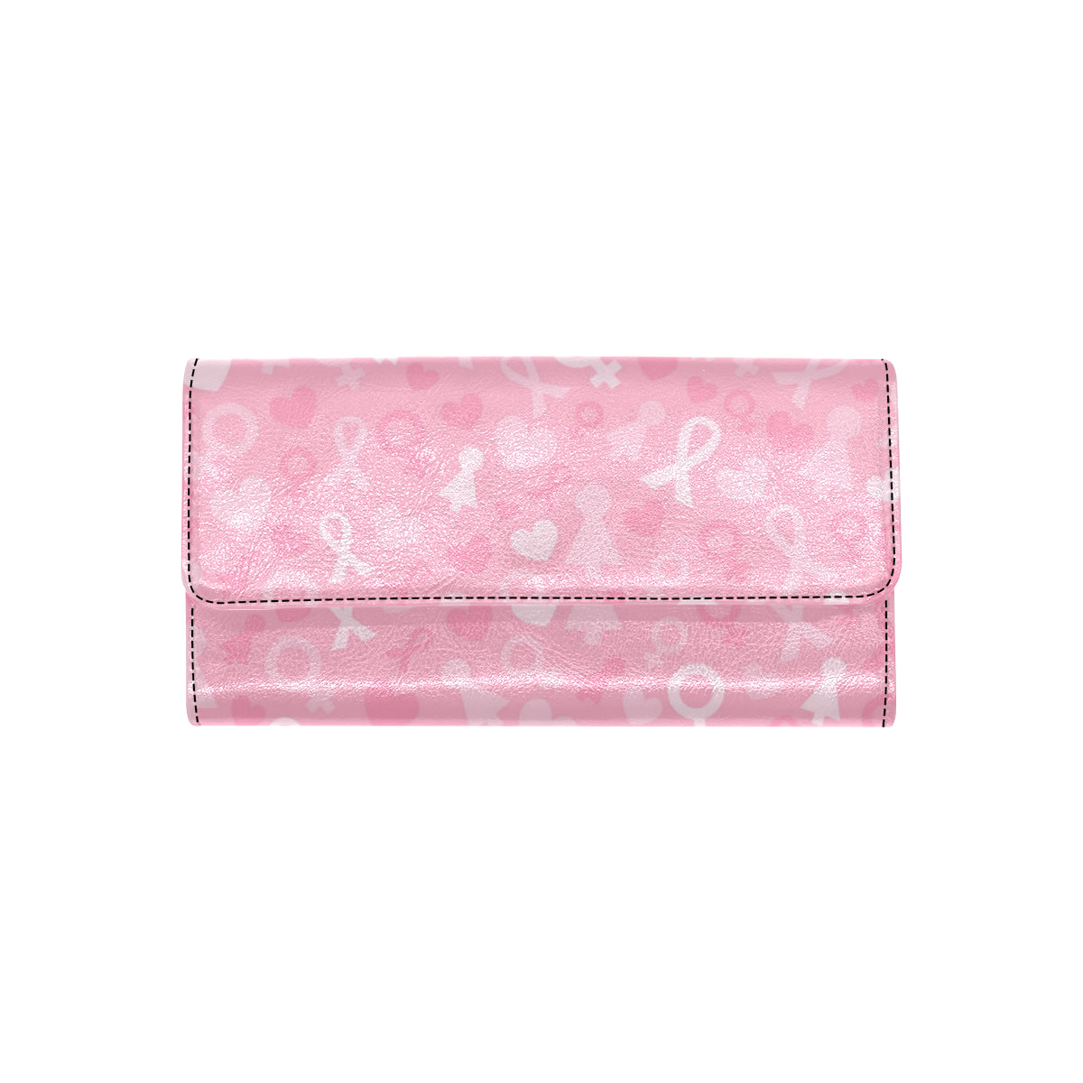 Breast cancer Pattern Print Design 01 Women's Trifold Wallet
