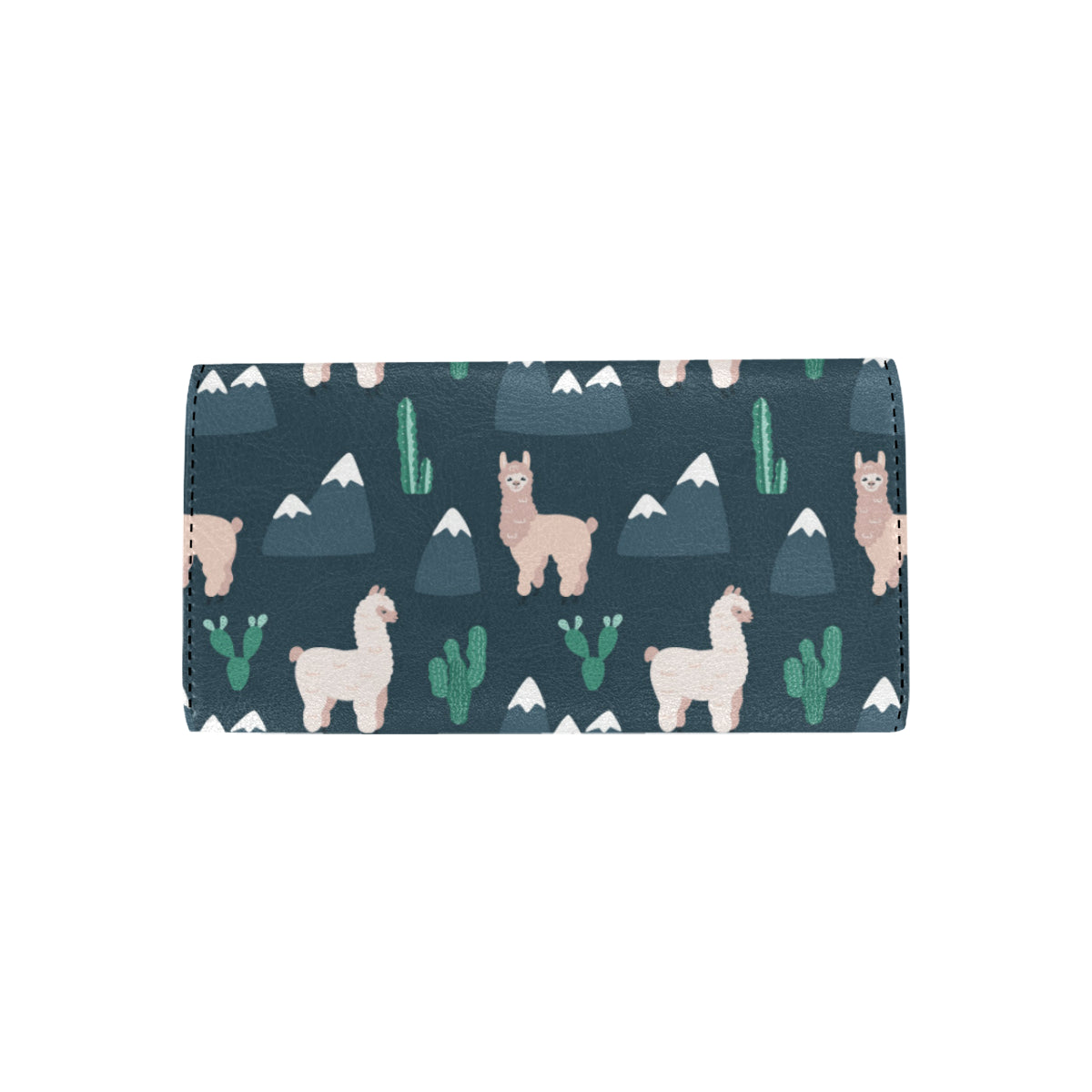 Llama Pattern Print Design 06 Women's Trifold Wallet