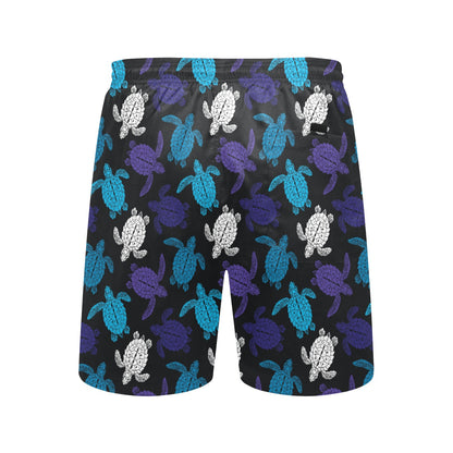 Sea Turtle Print Design LKS306 Men's Swim Trunks Beach Shorts