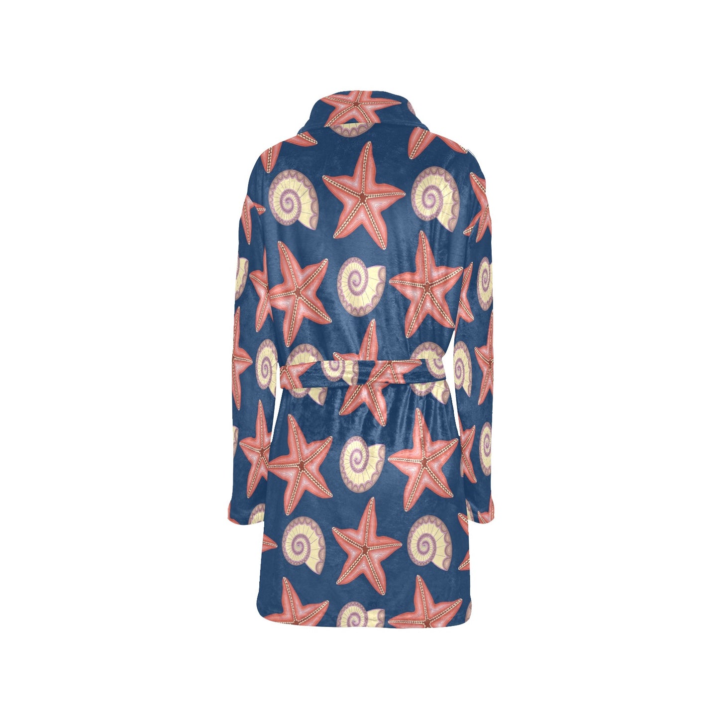 Starfish Pattern Print Design 03 Women's Fleece Robe