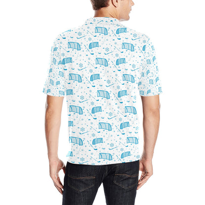 Hockey Print Design LKS303 Men Polo Shirt