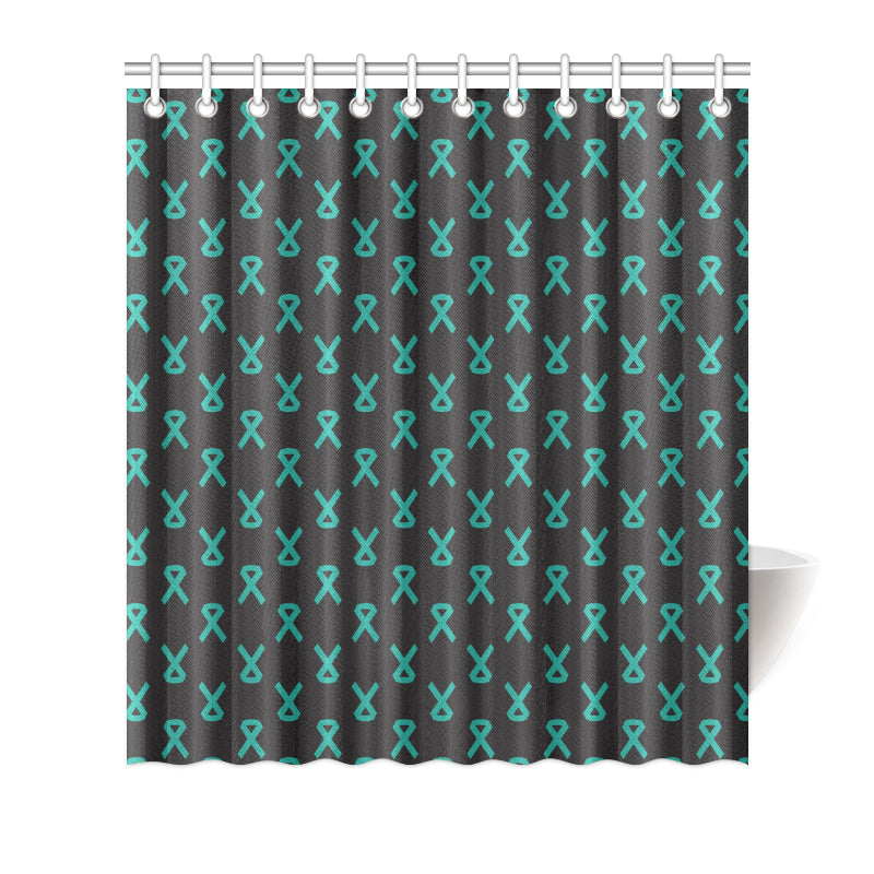Ovarian cancer Pattern Print Design A01 Shower Curtain