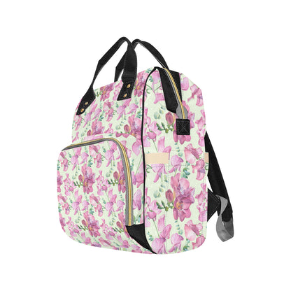 Peony Pattern Print Design PE011 Diaper Bag Backpack