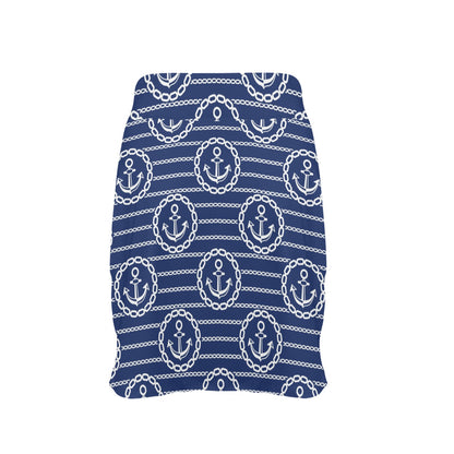 Anchor Stripe Pattern 17" Golf & Pickleball Skort with Pockets