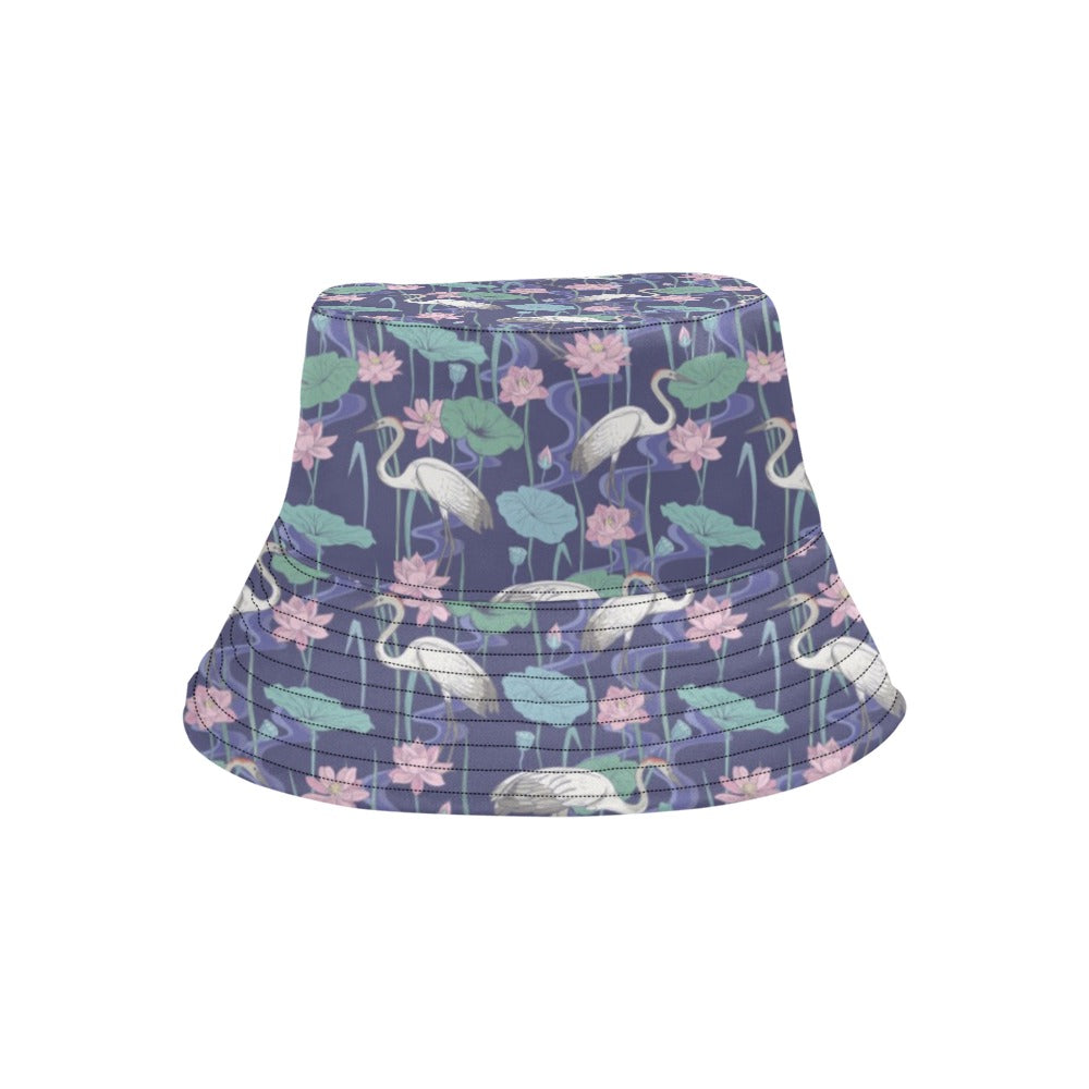 Water Lily Print Design LKS306 Unisex Bucket Hat