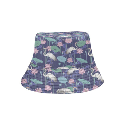 Water Lily Print Design LKS306 Unisex Bucket Hat