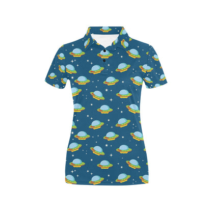 UFO Print Design LKS305 Women's Polo Shirt