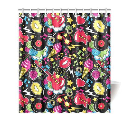Pop Art Pattern Print Design A04 Shower Curtain