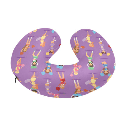 Cheerleader Pattern Print Design 02 U-Shaped Travel Neck Pillow