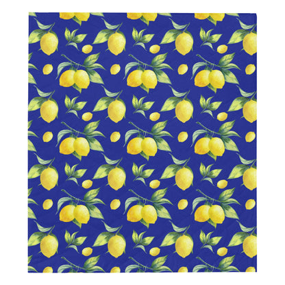 Lemon Pattern Print Design LM06 Premium Quilt