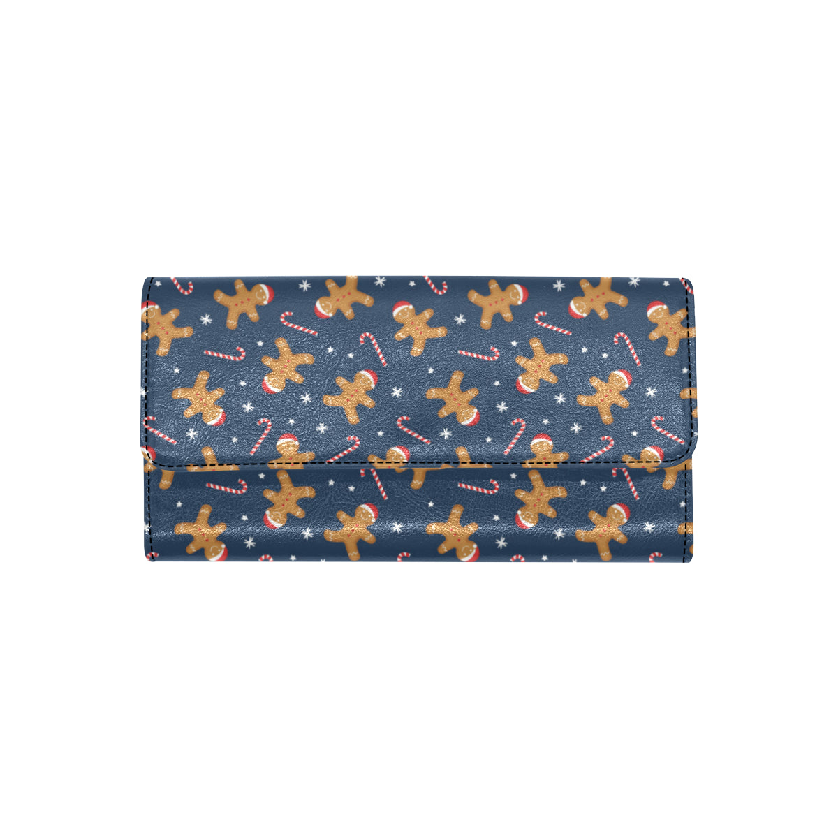 Gingerbread Pattern Print Design 01 Women's Trifold Wallet