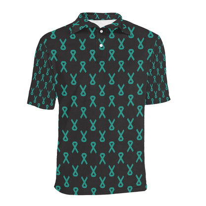 Ovarian cancer Pattern Print Design A01 Men Polo Shirt
