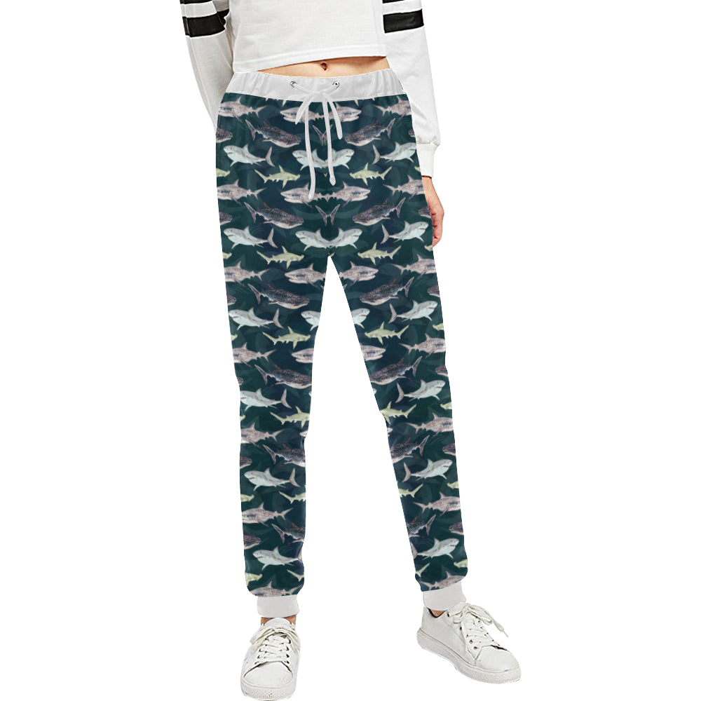 Shark Pattern Print Unisex Sweatpants