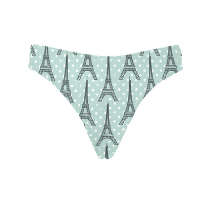Eiffel Tower Polka Dot Print Women's Thongs