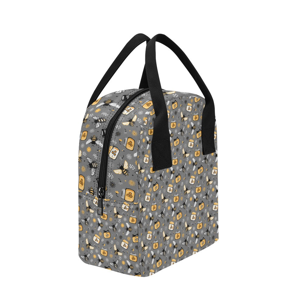Honey Bee Print Design LKS301 Insulated Lunch Bag