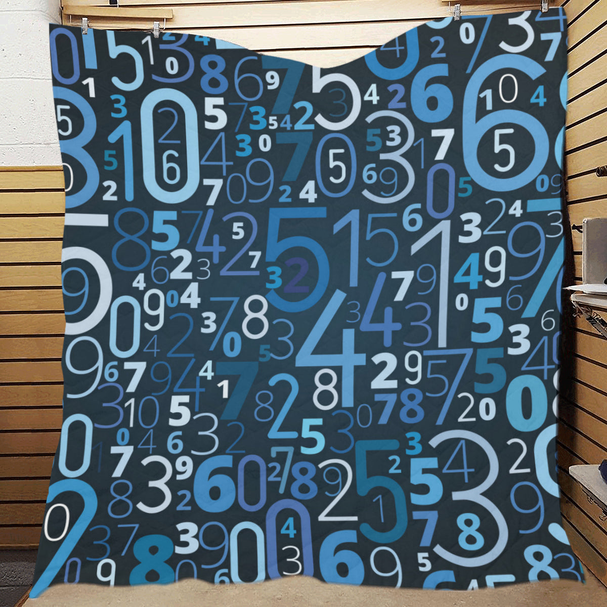 Number Pattern Print Design A02 Premium Quilt