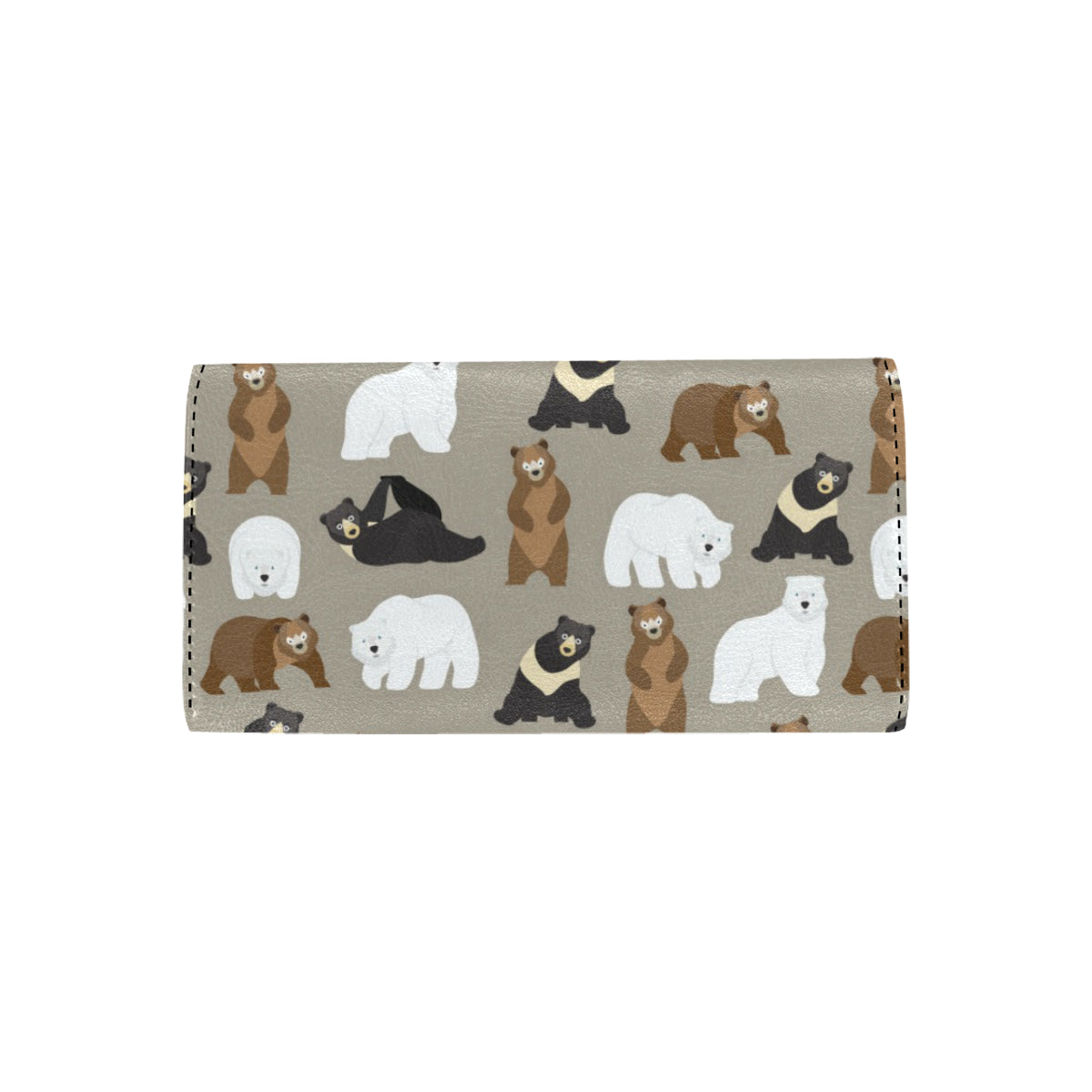 Bear Pattern Print Design BE03 Women's Trifold Wallet