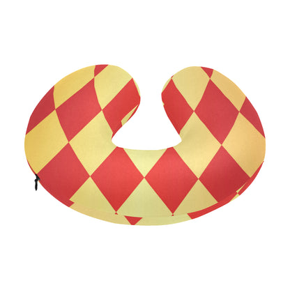 Harlequin Pattern Print Design 03 U-Shaped Travel Neck Pillow