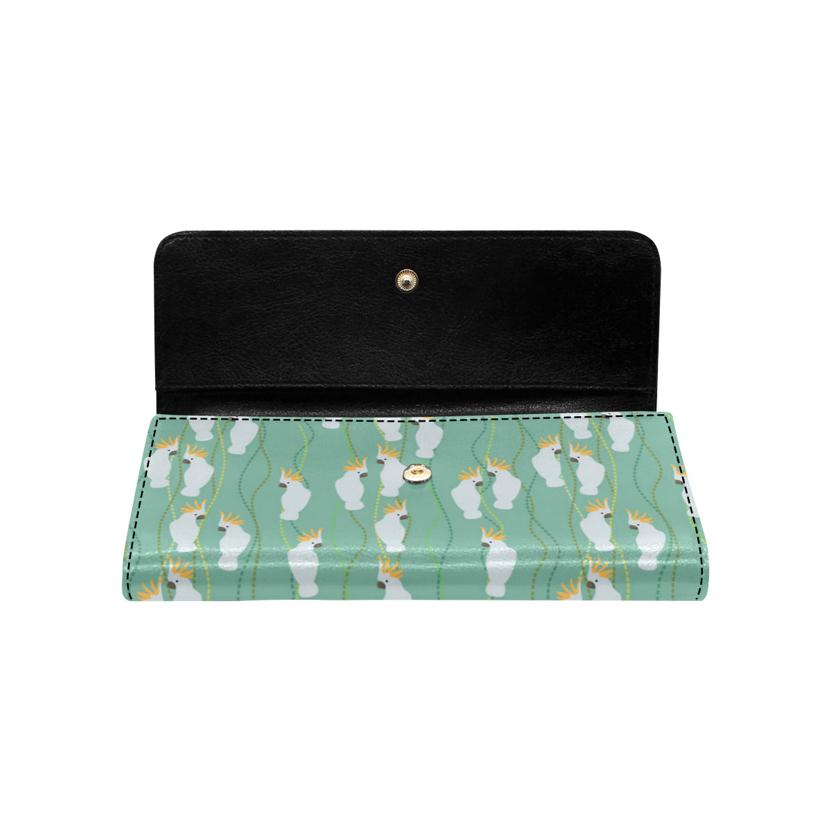 Cockatoo Pattern Print Design 01 Women's Trifold Wallet