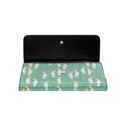 Cockatoo Pattern Print Design 01 Women's Trifold Wallet