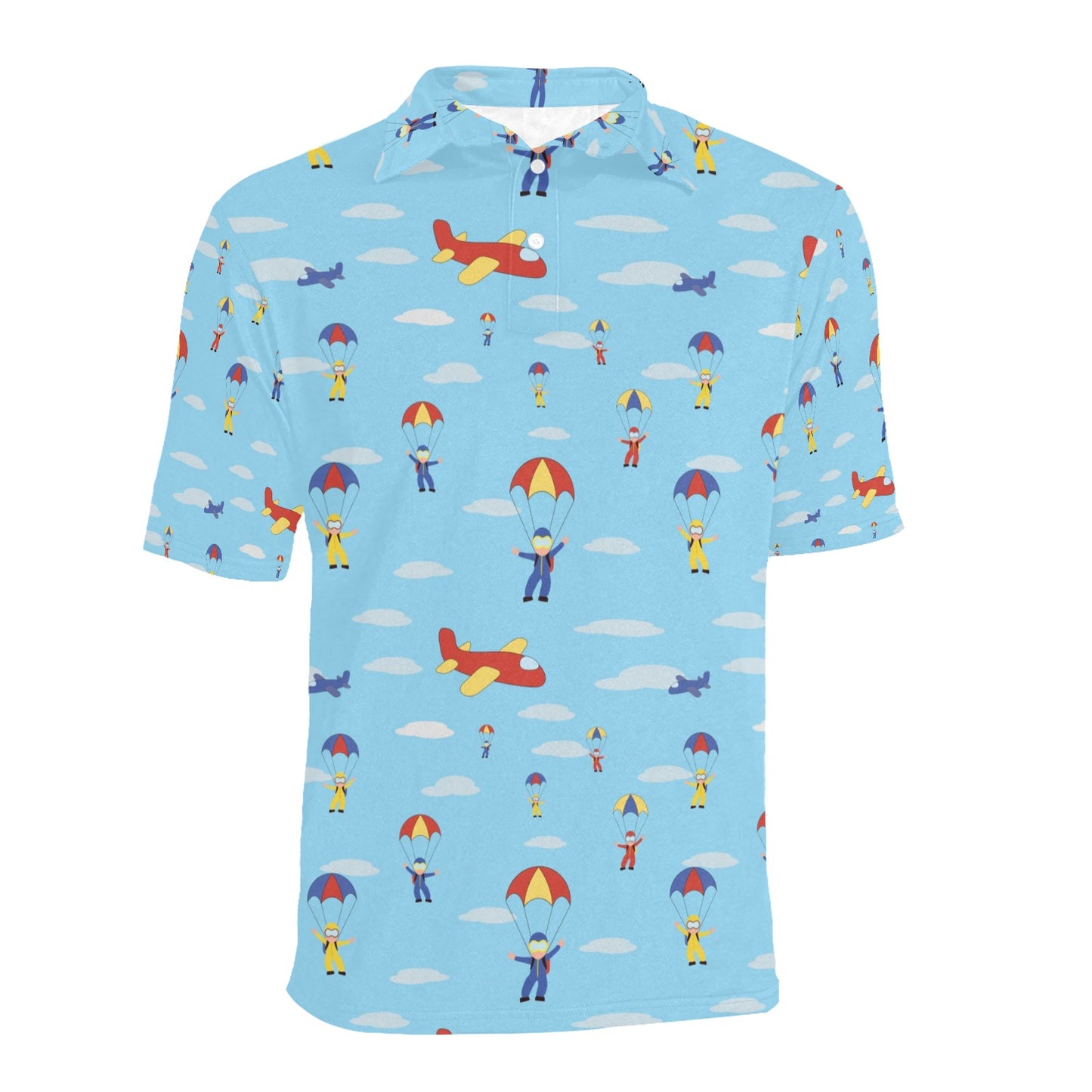 Skydiver Print Design LKS304 Men Polo Shirt