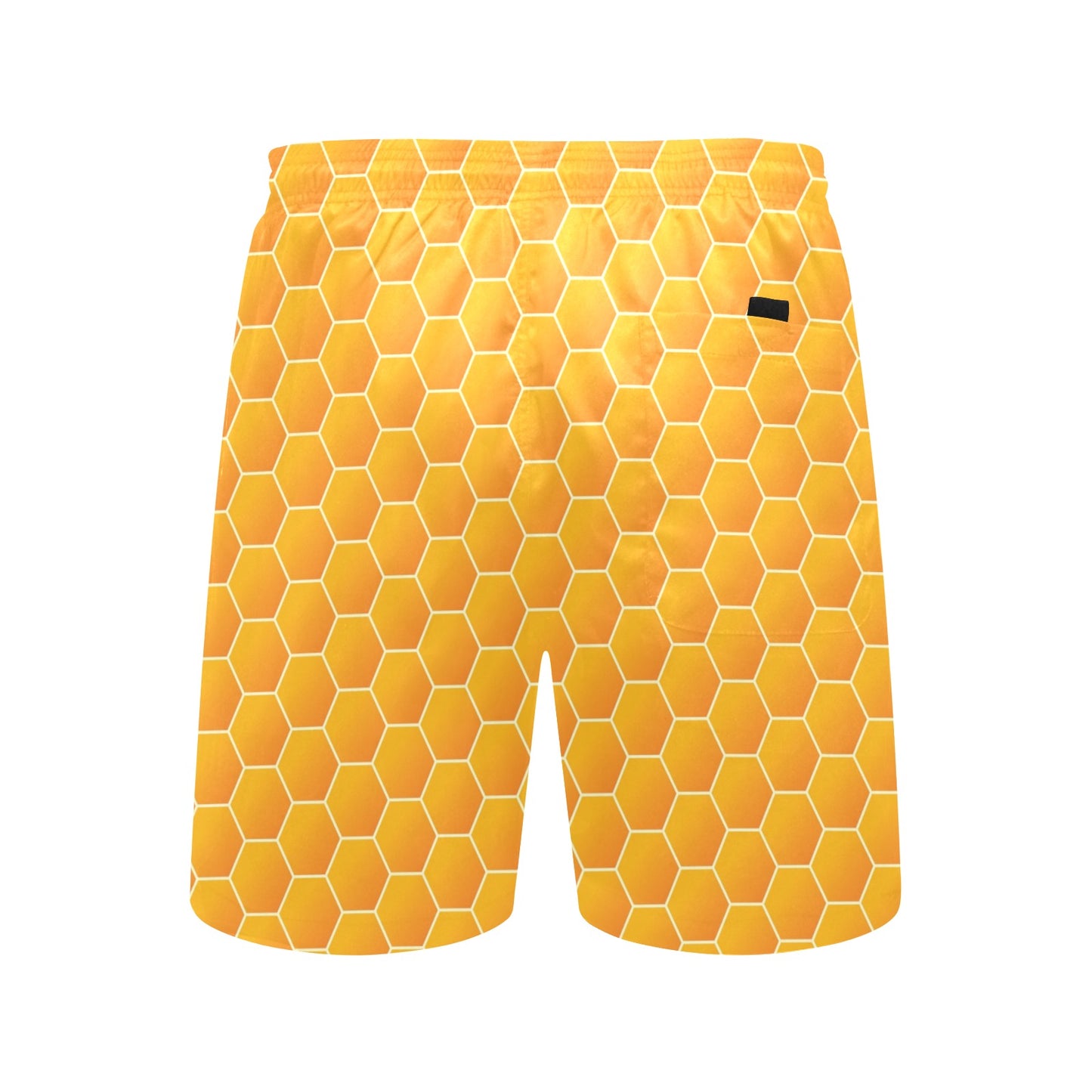Honey Bee Honeycomb Print Design LKS3011 Men's Swim Trunks Beach Shorts