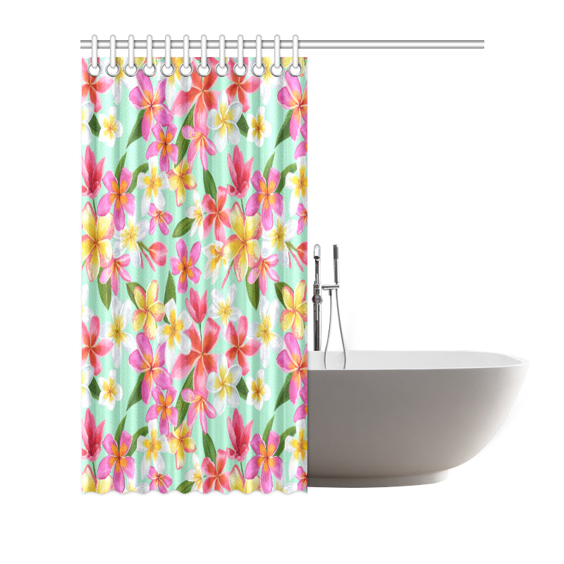 Plumeria Pattern Print Design PM014 Shower Curtain