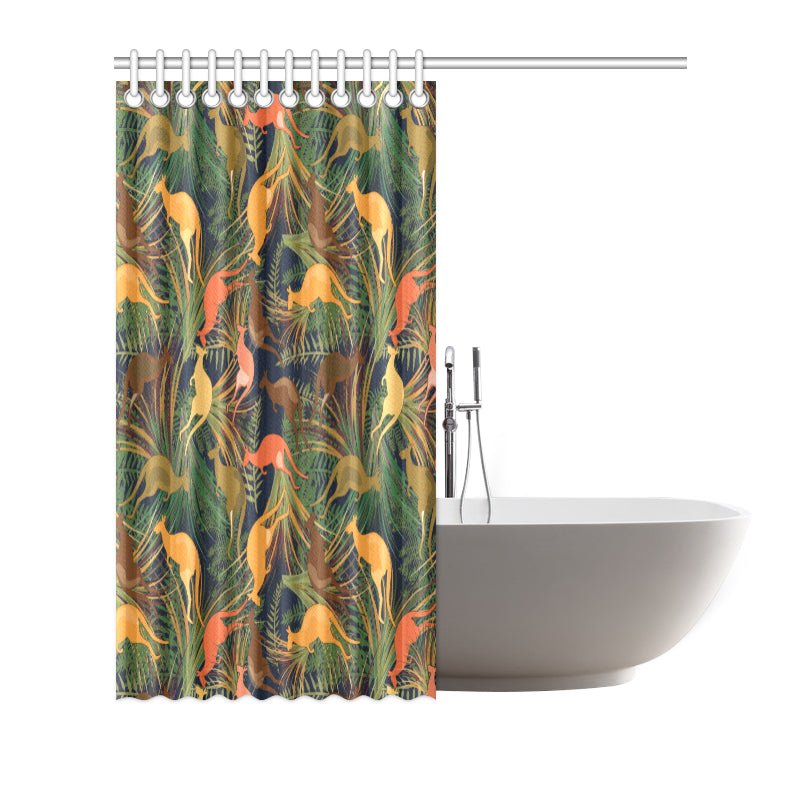 Kangaroos Pattern Print Design 07 Shower Curtain
