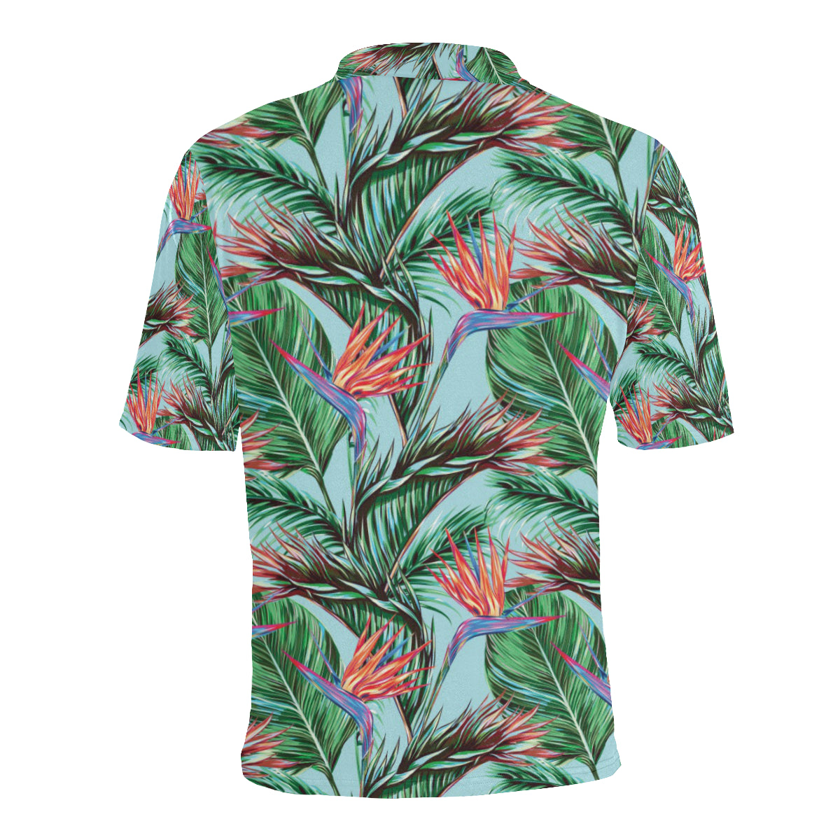 Bird Of Paradise Pattern Print Design BOP01 Men Polo Shirt